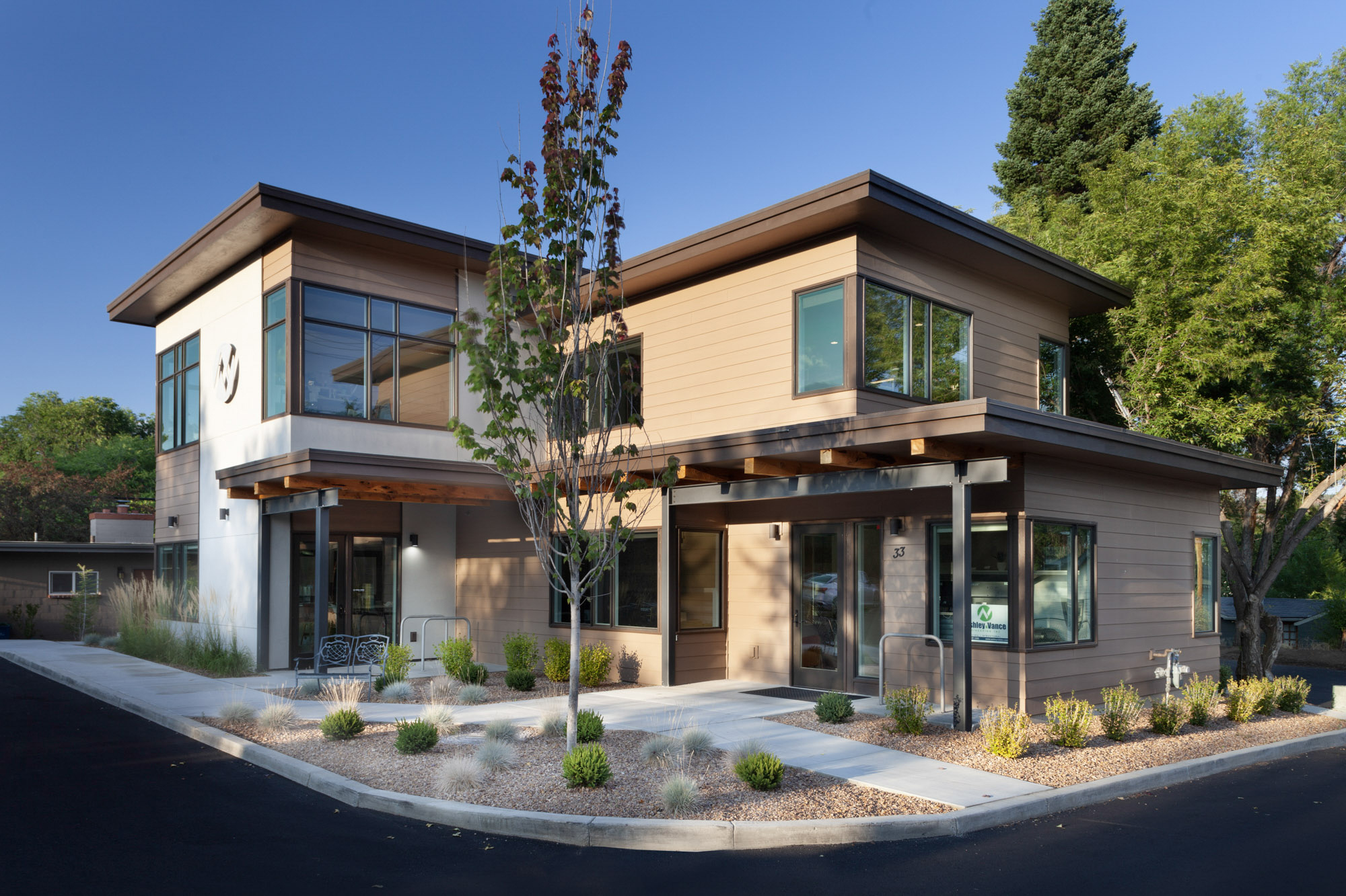 exterior of new office building located in Bend, Oregon