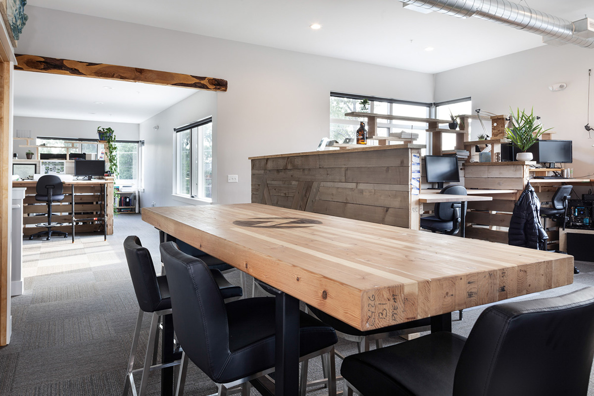 open concept collaboration space in office located in Bend, Oregon