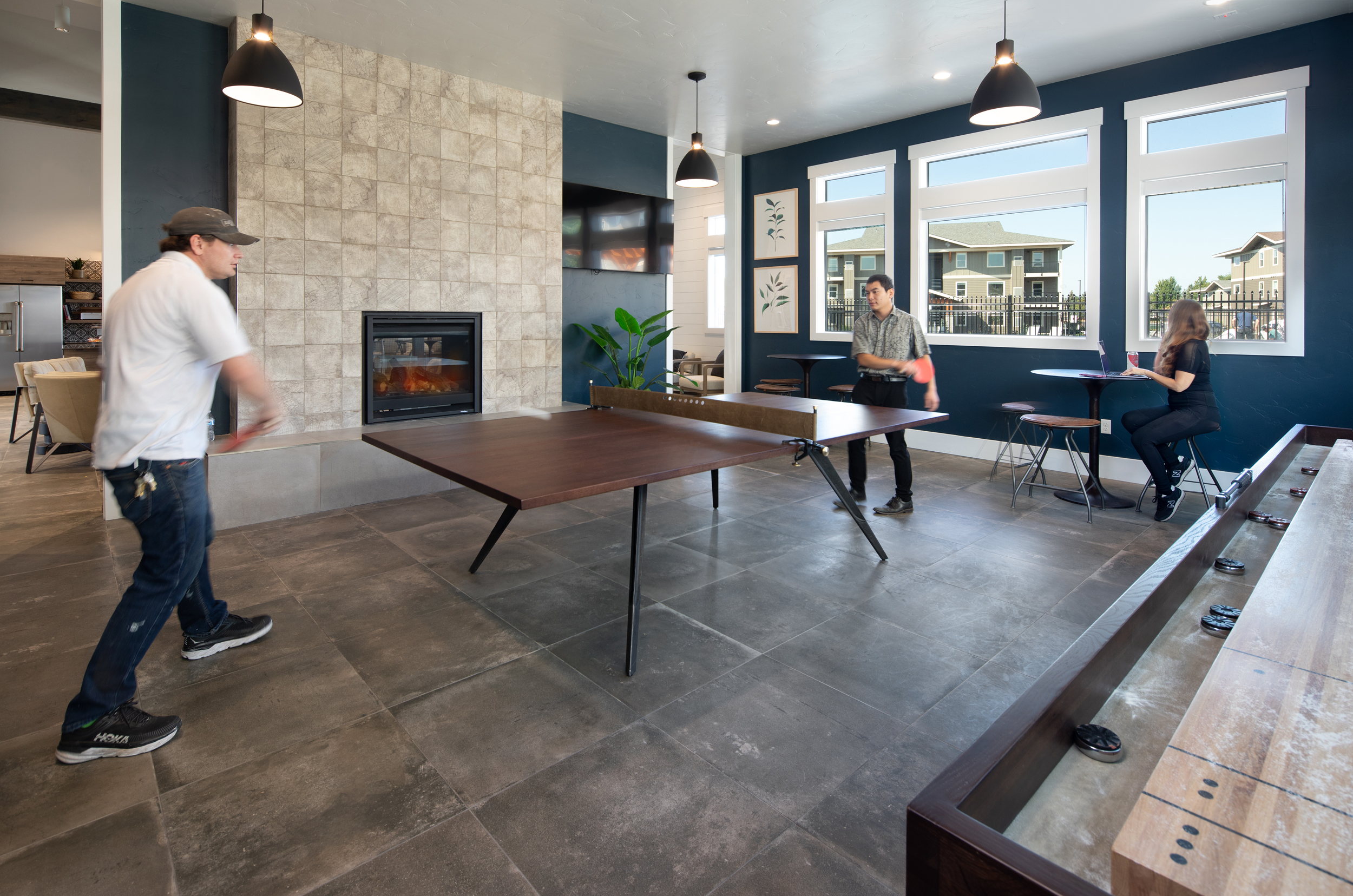 Clubhouse table tennis area